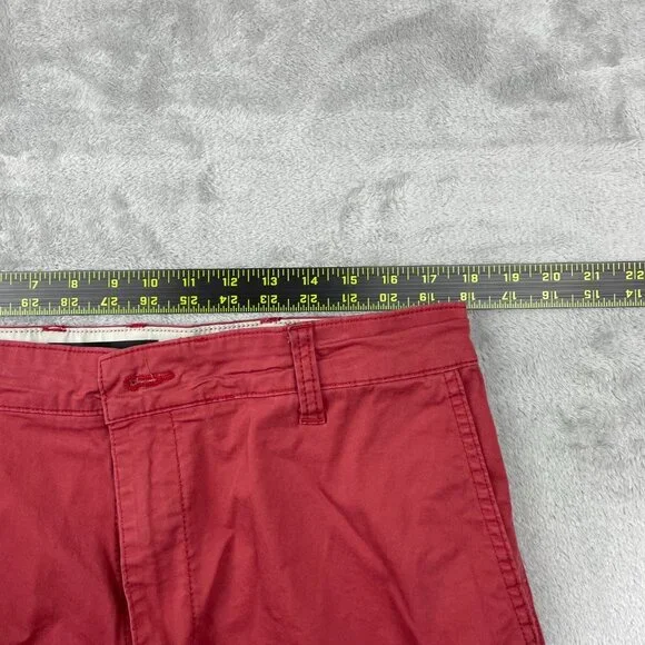 Lee Red Flat Front Cotton Shorts Men's Size 36 - Picture 5 of 8